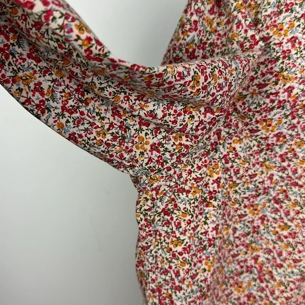 J. Crew Men Ditzy Floral Print Long Sleeve Button Down Lg Shirt Slim Flex Washed